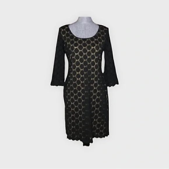 Ronni Nicole black and tan shift dress cute size 10 - Picture 1 of 4